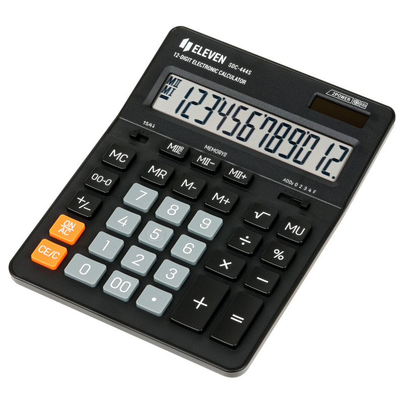 Калькулятор наст. 12р. Eleven SDC-444S, черный 155*205*36мм, страна происх. Китай