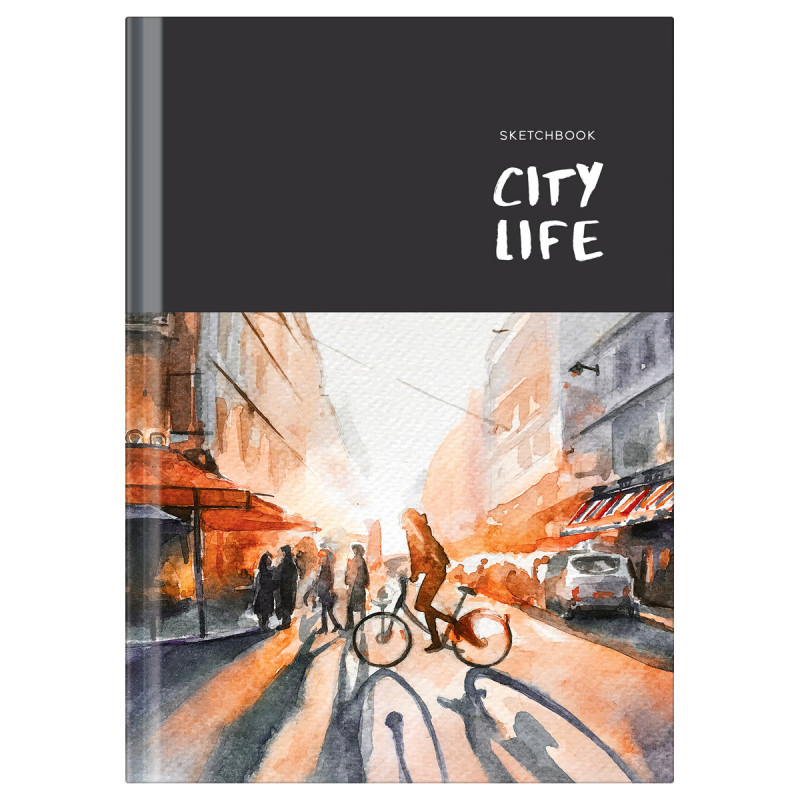 Блокнот-скетчбук А5, 100л., BG "City life", глянц. ламинац., страна происх. РФ
