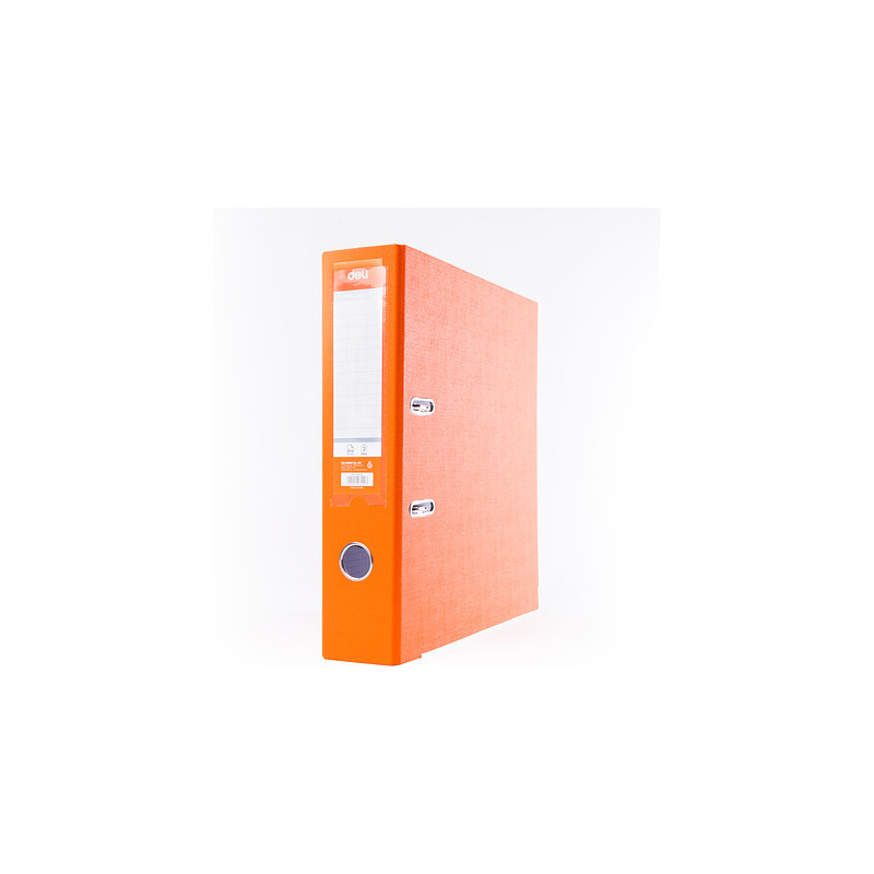Папка регистратор А4 DELI ПВХ Эко, 75 мм, оранжевый, страна происх. Китай