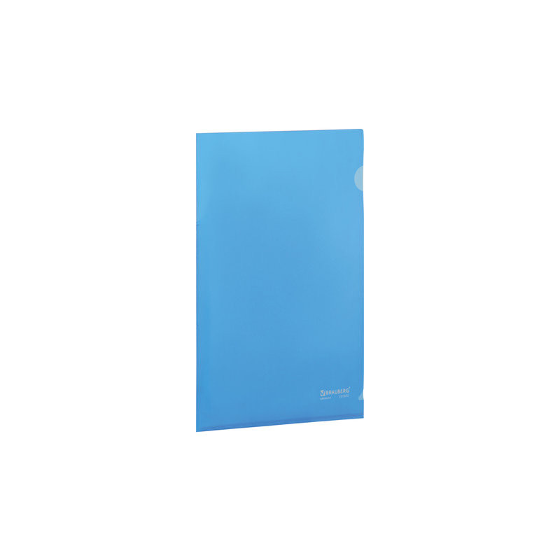Папка-уголок BRAUBERG, А4, 150мкм, синяя, страна происх. Китай