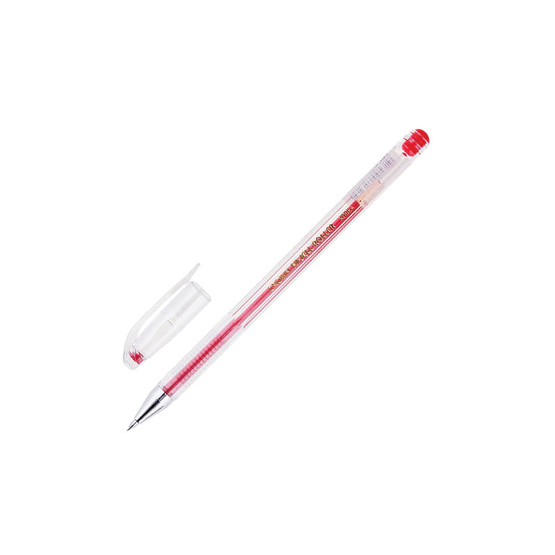 Ручка гел. CROWN "Hi-Jell" красная, 0,5мм, страна происх. Республика Корея