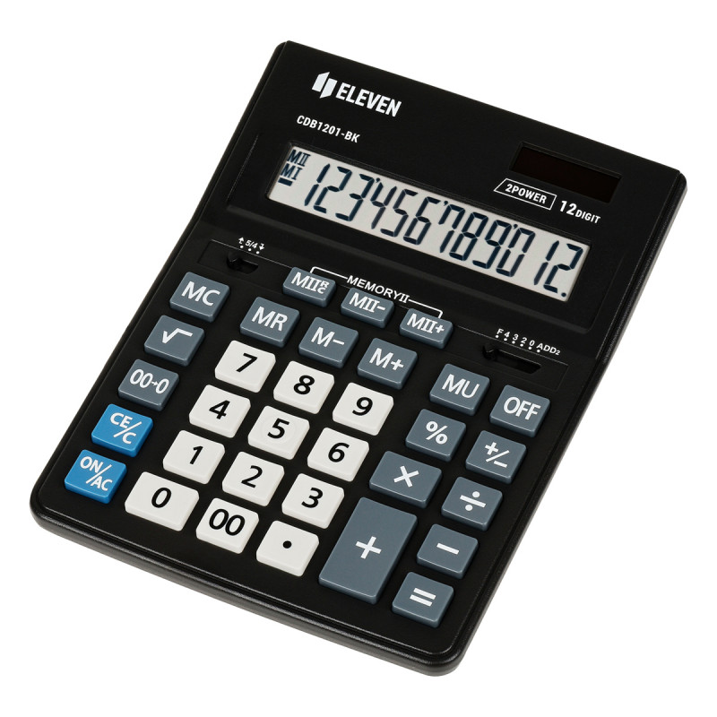 Калькулятор наст. 12р. Eleven CDB1201-BK, черный 155*205*35мм, страна происх. Китай