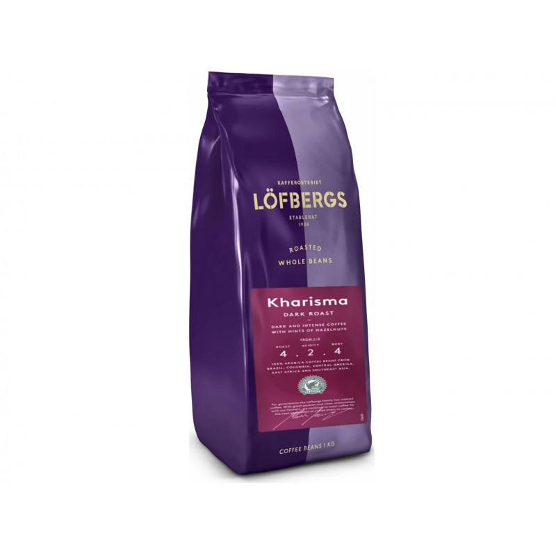 Кофе в зернах LOFBERGS KHARISMA, 100% арабика, 400гр., натуральный, Швеция