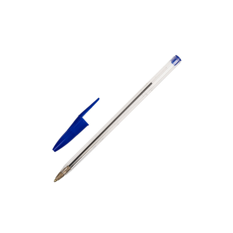 Ручка шар. STAFF Basic Budget BP-02, синяя, узел 0,5м., ЭКОНОМ, страна происх. Китай
