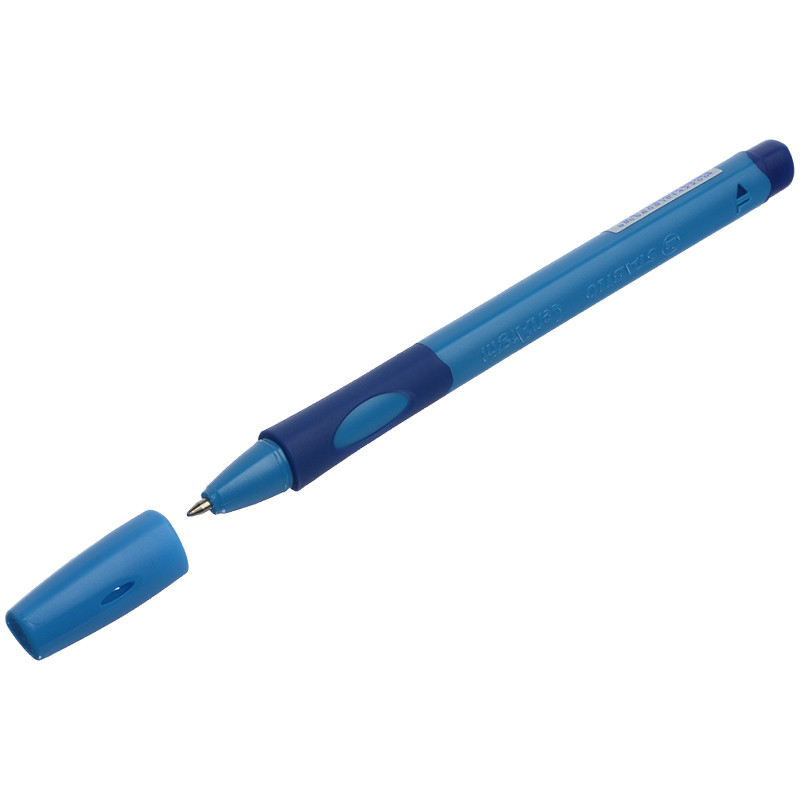 Ручка шар. Stabilo "LeftRight" для левшей, синяя, 0,8мм, грип., голубой корпус, страна происх. Мала
