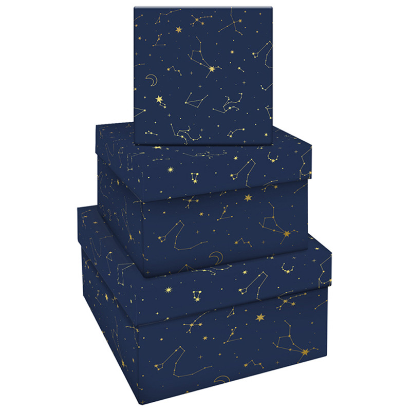 Коробка квадратная MESHU "Golden constellations" (19,5*19,5*11см.), страна происх. РФ