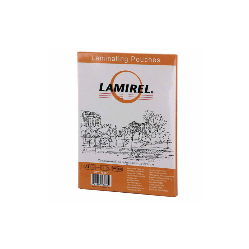 Пленка для лам. Lamirel, А4, 75мкм, глянец., 100л., страна происх. Китай