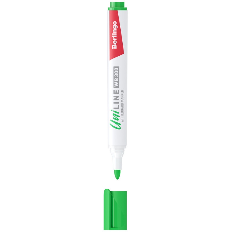 Маркер для белых досок Berlingo "Uniline WB300", зеленый, пулевидный, 3мм., страна происх.