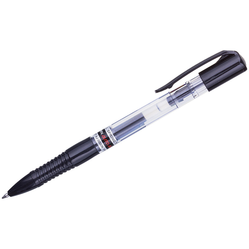 Ручка гел. автом. CROWN (AJ-3000N) черный 0,7мм резин. грипп. пластик, страна происх. Корея РФ